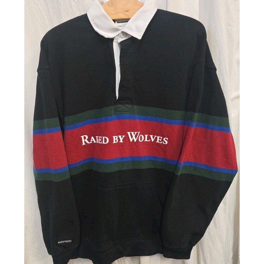 Raised By Wolves Barbarian Rugby Shirt L Heritage Prep Rugby Core Old Money - Picture 3 of 7